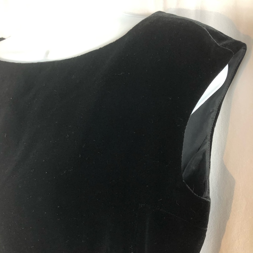 Ann Taylor black velvet rayon/silk tank top 4 - Picture 2 of 14